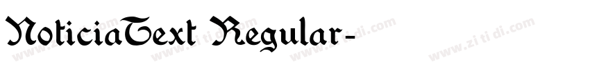 NoticiaText Regular字体转换